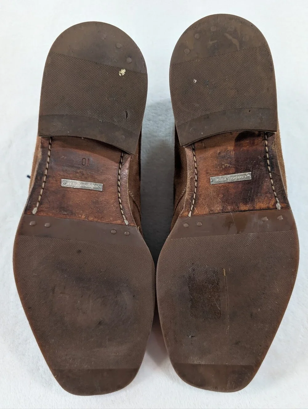 Gordon Rush Tan Suede Leather Chukka Boots Made in Italy Square Toe Men’s Sz 10